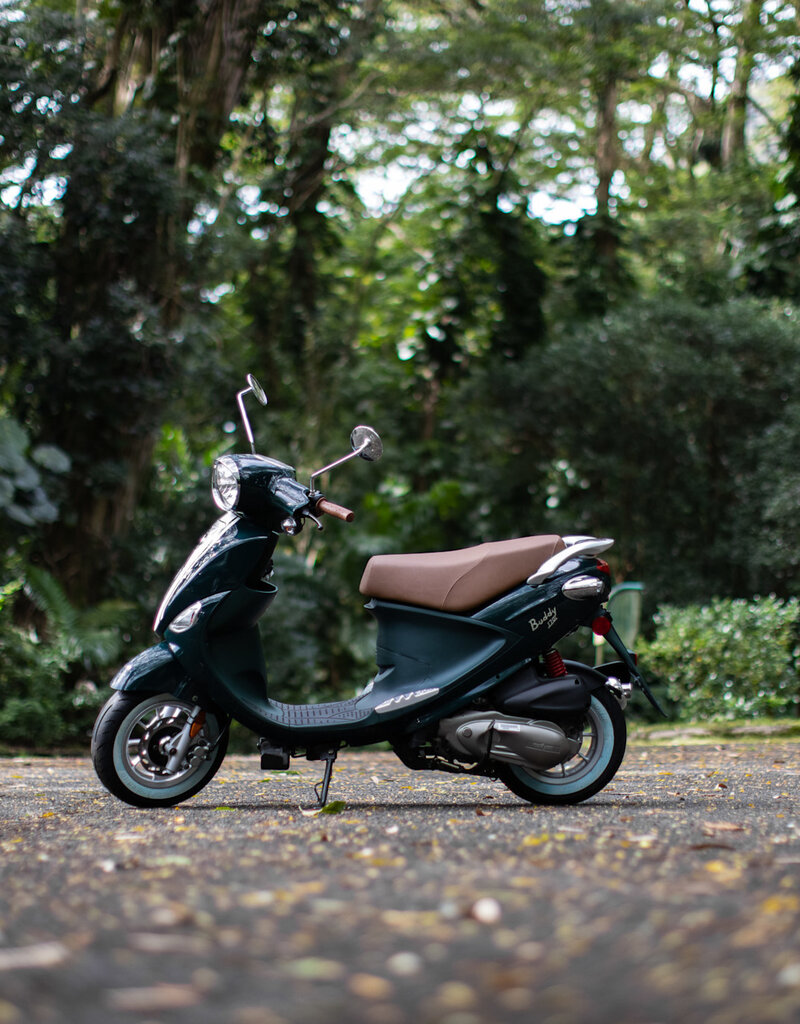 Genuine Scooters 2026 Brit Green Genuine Buddy 50cc Moped**