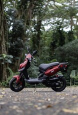 Genuine Scooters 2026 Matte Red Genuine Roughhouse Sport 50cc Moped**