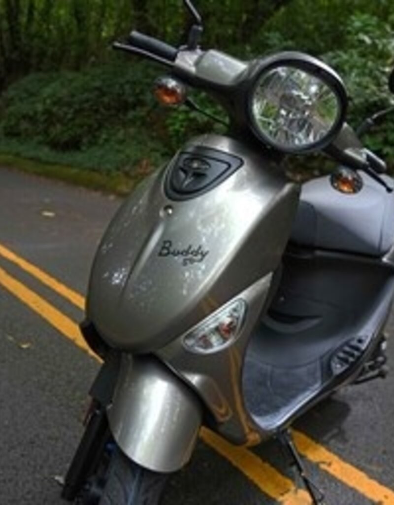 Genuine Scooters 2026 Gloss Titanium Genuine Buddy 50cc Moped**