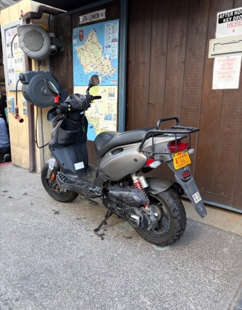 Genuine Scooters 2023 Matte Titanium Genuine Roughhouse Sport 50cc Moped (LX-65)