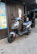 Genuine Scooters 2023 Matte Titanium Genuine Roughhouse Sport 50cc Moped (LX-65)