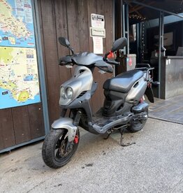 Genuine Scooters 2023 Matte Titanium Genuine Roughhouse Sport 50cc Moped (LX-65)