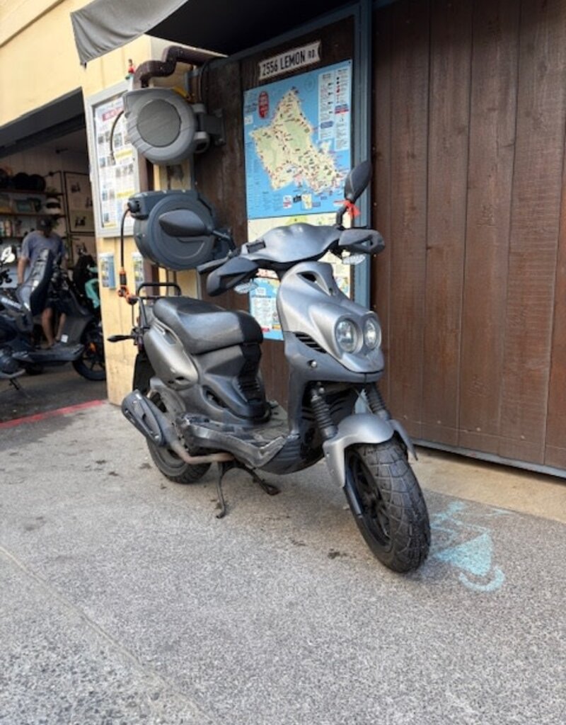 Genuine Scooters 2023 Matte Titanium Genuine Roughhouse Sport 50cc Moped (LX-65)