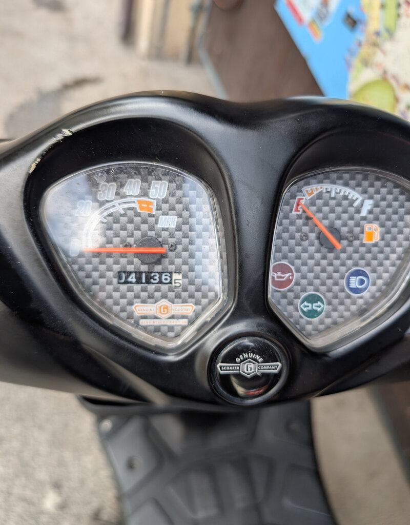 Genuine Scooters 2022 Matte Black Genuine Roughhouse Sport 50cc Moped B.B. (#1880)