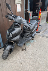 Genuine Scooters 2022 Matte Black Genuine Roughhouse Sport 50cc Moped B.B. (#1880)