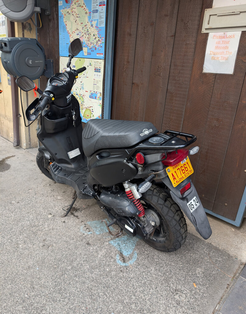 Genuine Scooters 2022 Matte Black Genuine Roughhouse Sport 50cc Moped B.B. (#1880)