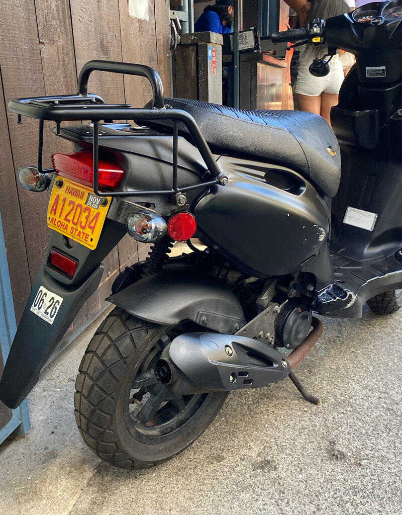 Genuine Scooters 2024 Black Genuine Roughhouse 50 cc Moped (b.b. 5958)