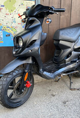Genuine Scooters 2024 Black Genuine Roughhouse 50 cc Moped (b.b. 5958)