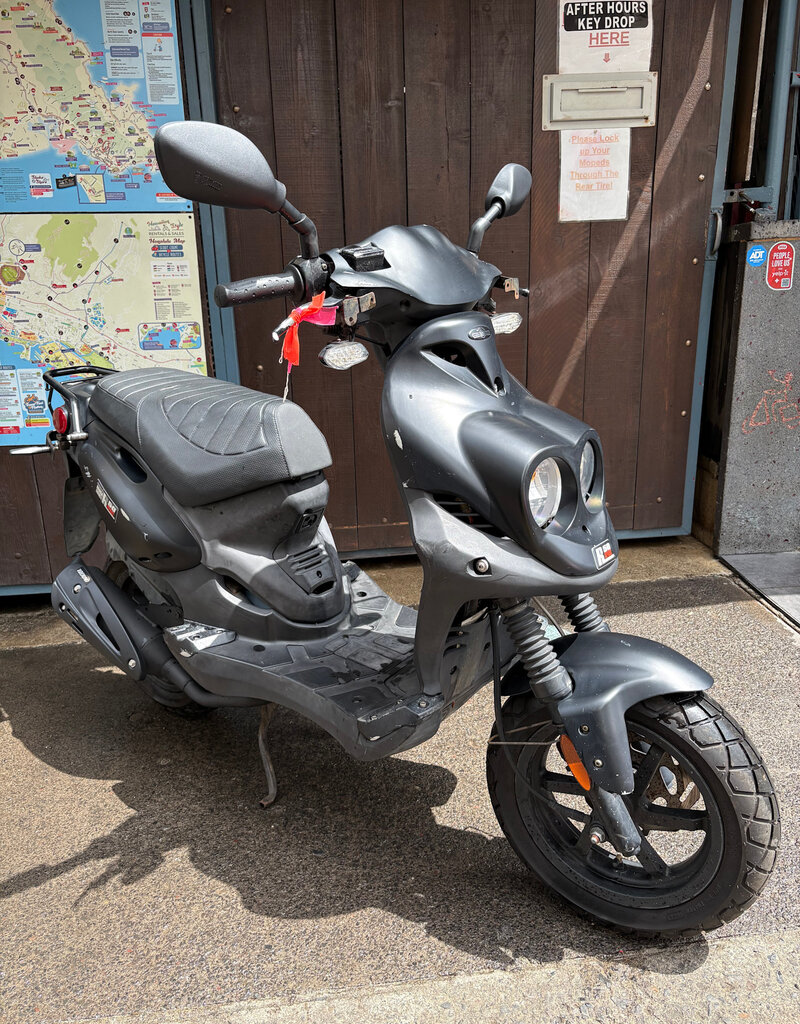 Genuine Scooters 2021 Black Genuine Roughhouse 50cc Moped (BB9899)