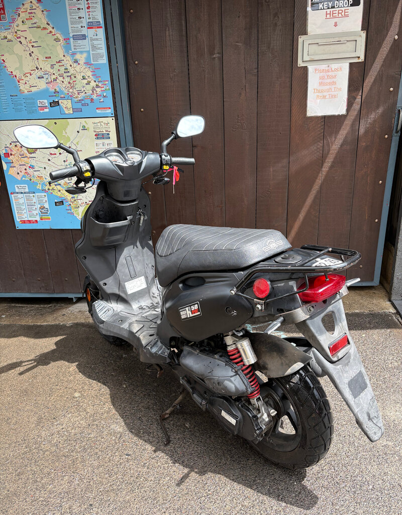 Genuine Scooters 2021 Black Genuine Roughhouse 50cc Moped (BB9899)