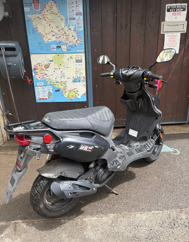 Genuine Scooters 2021 Black Genuine Roughhouse 50cc Moped (BB9899)