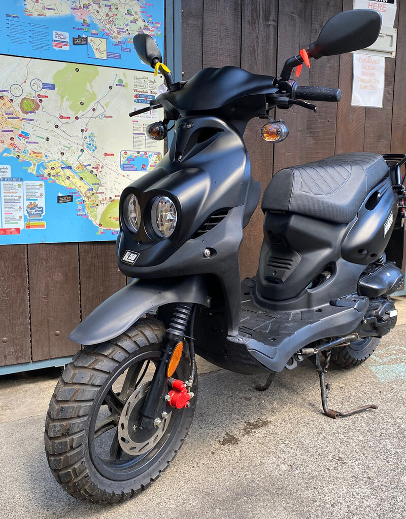 Genuine Scooters 2020 Black Genuine Roughhouse 50cc Moped (BB8345)