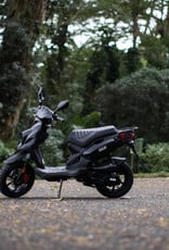 Genuine Scooters 2026 Matte Black Genuine Roughhouse 50cc Moped**