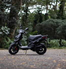 Genuine Scooters 2026 Matte Black Genuine Roughhouse 50cc Moped**