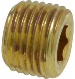 Parker Brass - 3/8 PLUG - COUNTERSUNK HEX HEAD