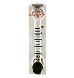 CleanHub FLOWMETER - CHEMICAL FLOW METER - DWYER SCALE 1-10 W/BLACK KNOB
