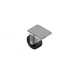 MYTEE CASTER, 2" BLACK HUB, GRAY TREAD