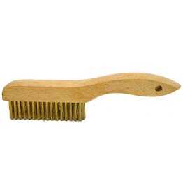 CleanHub Brush - Velvet Fluffing, Soft Brass .006 Wood Handle