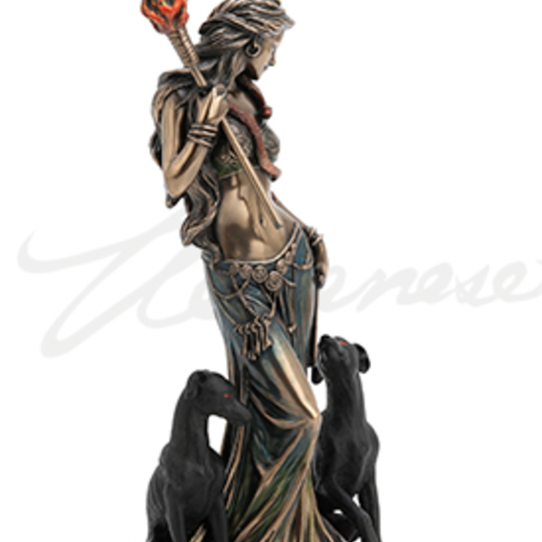 HECATE GREEK GODDESS OF MAGIC WITH HER HOUNDS