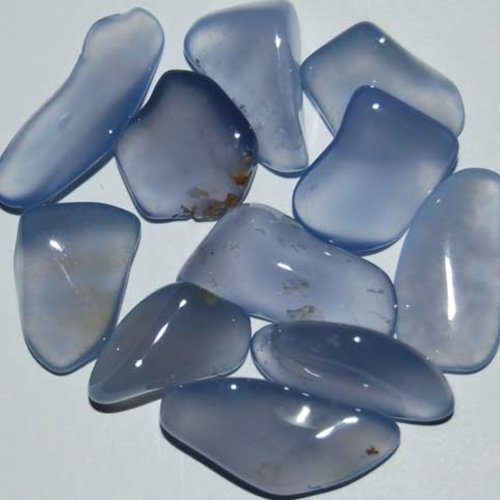 Blue Chalcedony Tumbled Stones