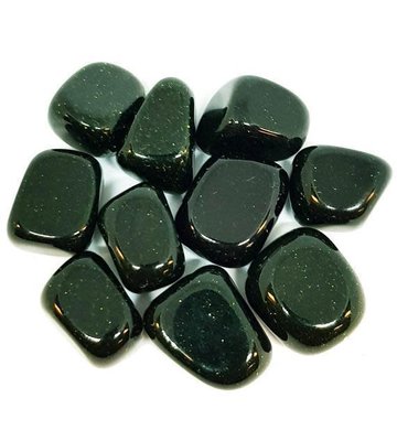 Green Goldstone Tumbled Stones
