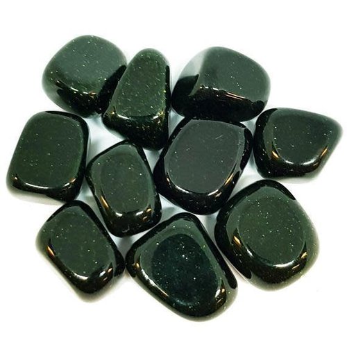 Green Goldstone Tumbled Stones