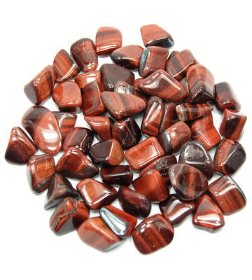 Red Tiger's Eye Tumbled Stones