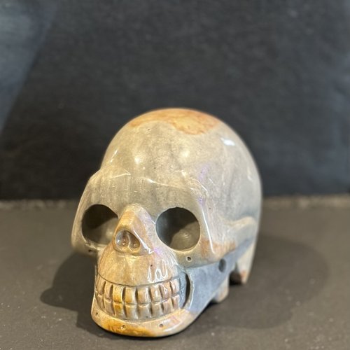 Desert Jasper Skull, 4" In Length