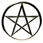 Cut Out Pentagram Altar Tile 5 3/4"