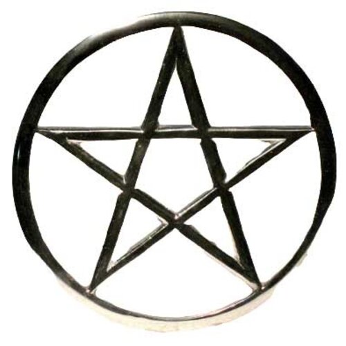 Cut Out Pentagram Altar Tile 5 3/4"