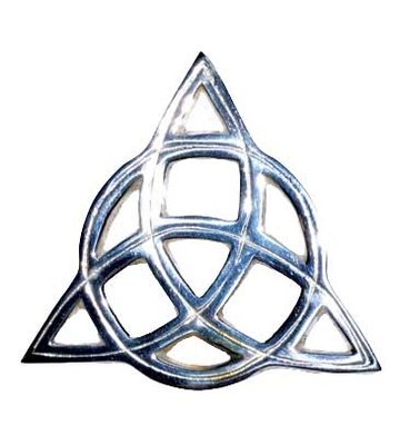 Triquetra Open Cut Altar Tile Silver 3"