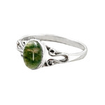 Sterling Silver Moss Agate Ring