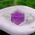 Hexagon Ring - Amethyst