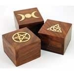 Brass Inlaid Box 2x2 1/2