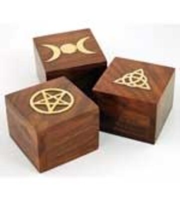 Brass Inlaid Box 2x2 1/2