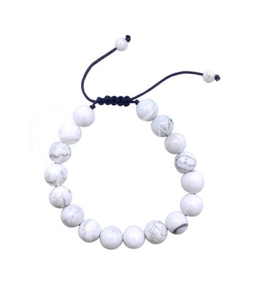 BRACELET – HOWLITE ADJUSTABLE 10 MM