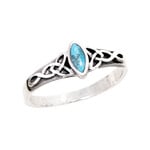 Turquoise & Sterling Silver Celtic Ring