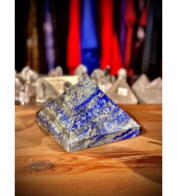 Lapis Lazuli Pyramid (3.5" x 4.25" x 4.25")