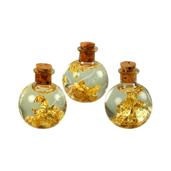 Gold Flakes Bottle (1"dia x 1.35"h)