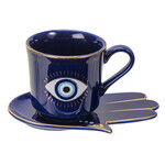Evil Eye Cup and Saucer Set (BLUE)