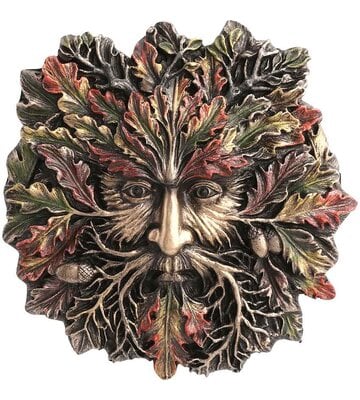 Autumn Equinox Acorn Greenman Wall Plaque