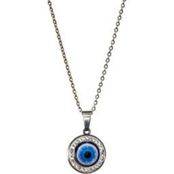 Evil Eye Necklace - Stainless Steel