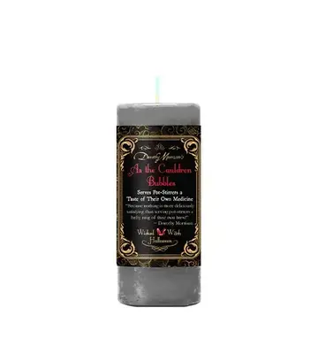 Wicked Witch Mojo Halloween As the Cauldron Bubble Candle