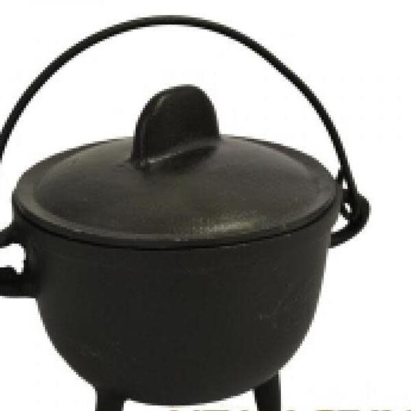 Cast Iron Cauldron with Lid 4.5"