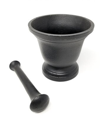 4 1/4" Cast Iron Mortar and Pestle