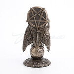 Statue Of Baphomet Sitting On Globe