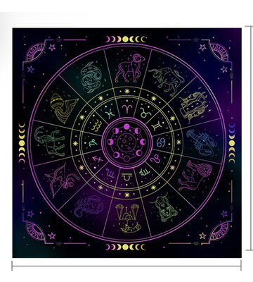 Altar Cloth - Zodiac Wheel  29" x 29"