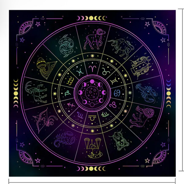 Altar Cloth - Zodiac Wheel  29" x 29"