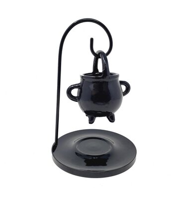 Hanging Metal Cauldron Aroma Lamp/Burner 6.5" High