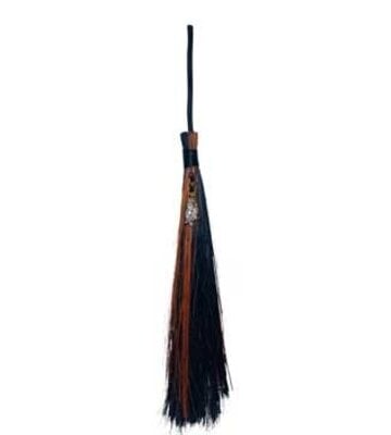 21" Owl Black & Brown Altar Broom
